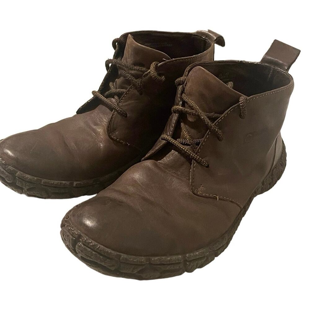 Born Mens Charger Boot Size 8.5 Brown Leather Active Chukka Opanka Chunky Sole